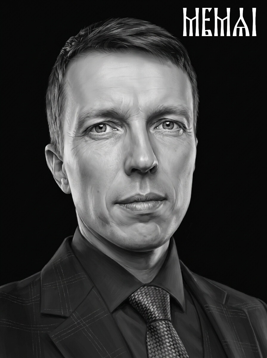 Restored portrait after AI retouching in MemAI Studio, example 4