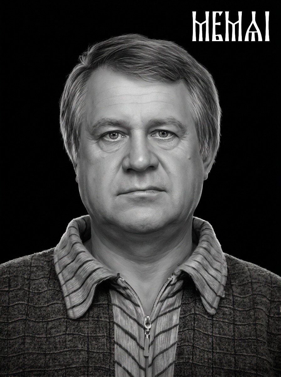 Restored portrait after AI retouching in MemAI Studio, example 7