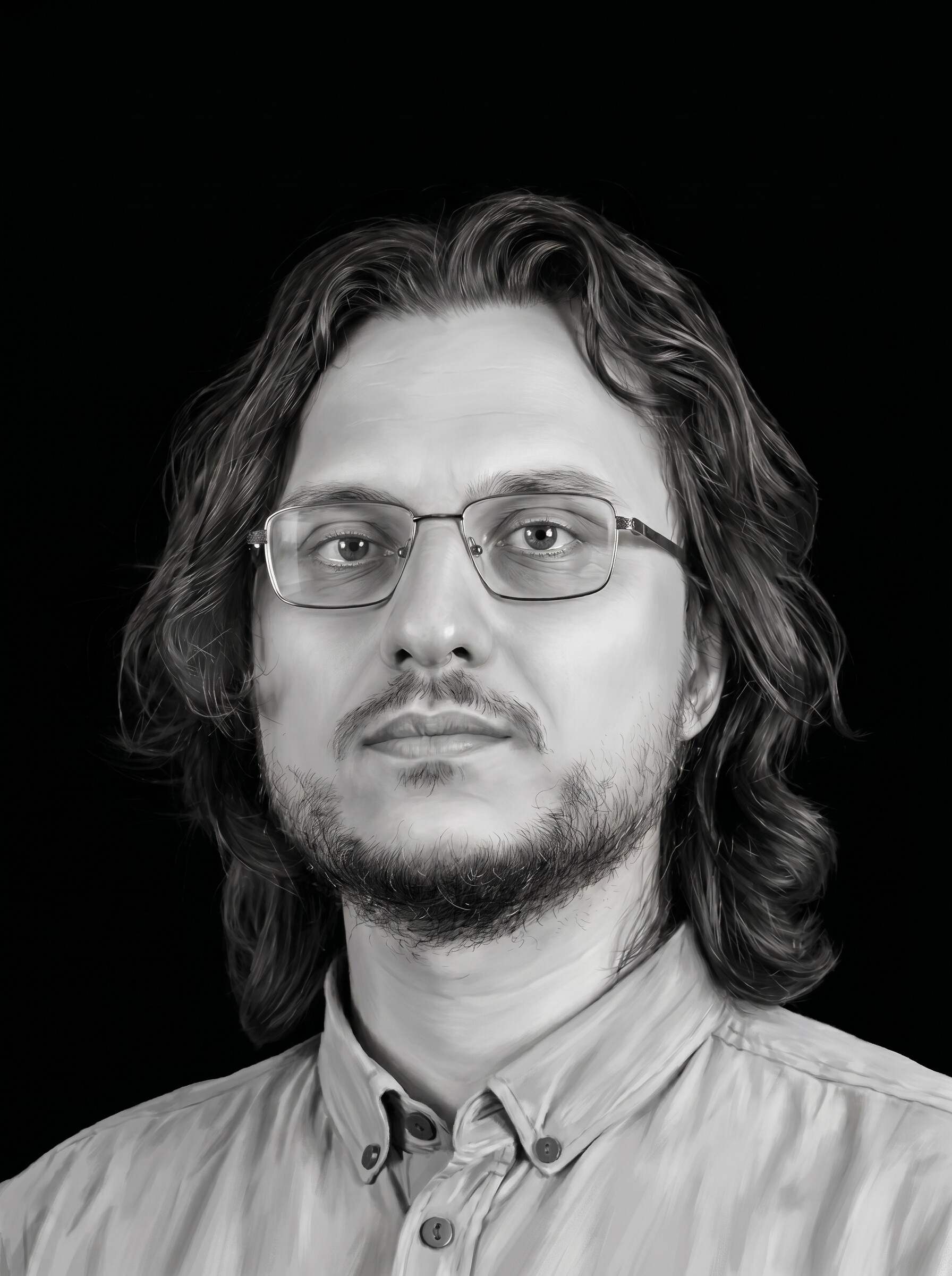 Restored portrait after AI retouching in MemAI Studio, example 9
