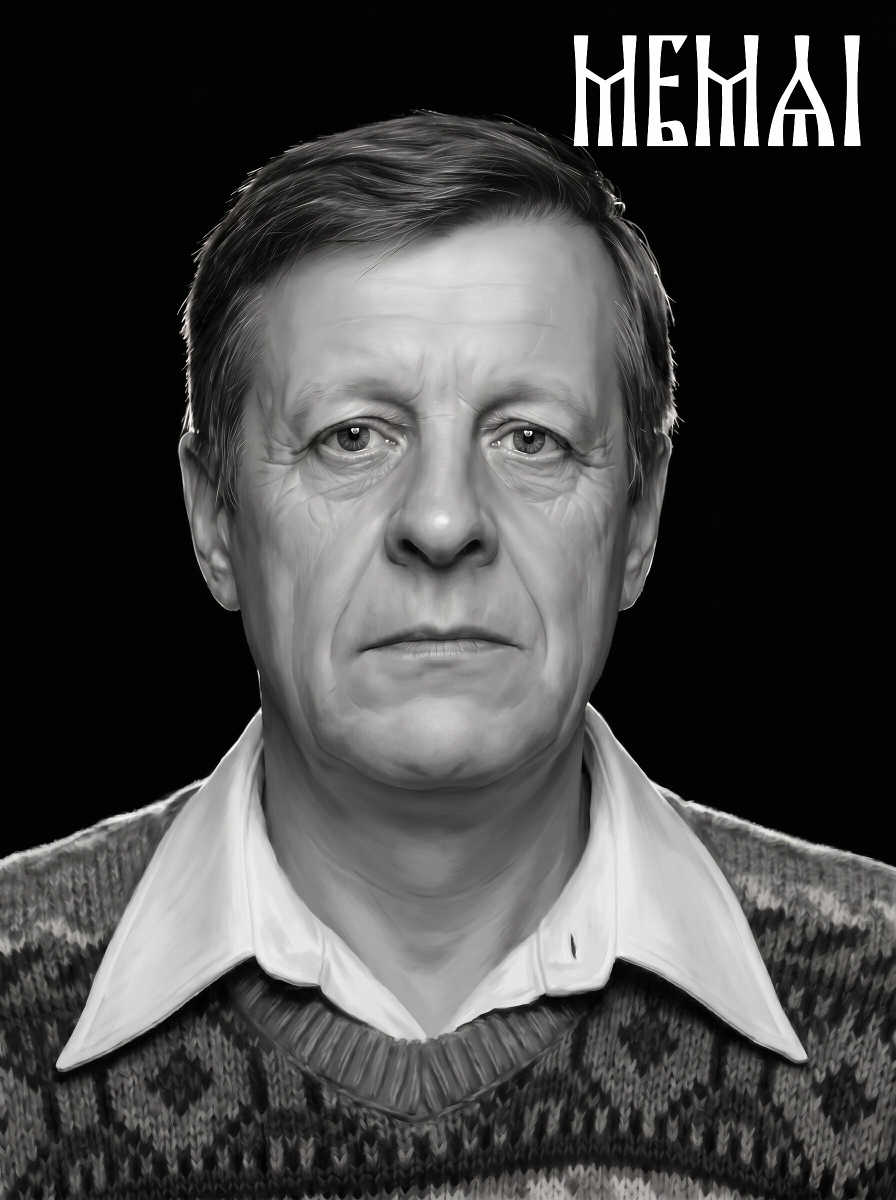 Restored portrait after AI retouching in MemAI Studio, example 15