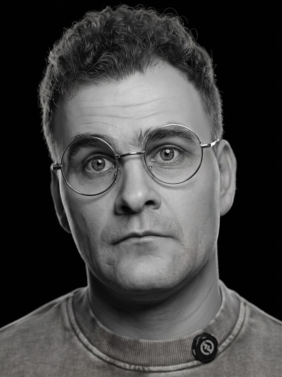 Restored portrait after AI retouching in MemAI Studio, example 17