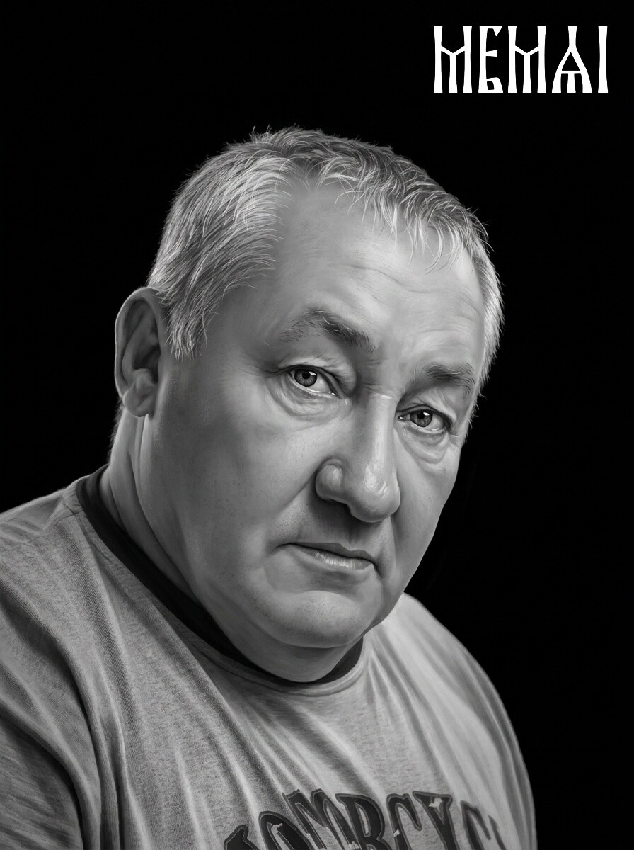 Restored portrait after AI retouching in MemAI Studio, example 18