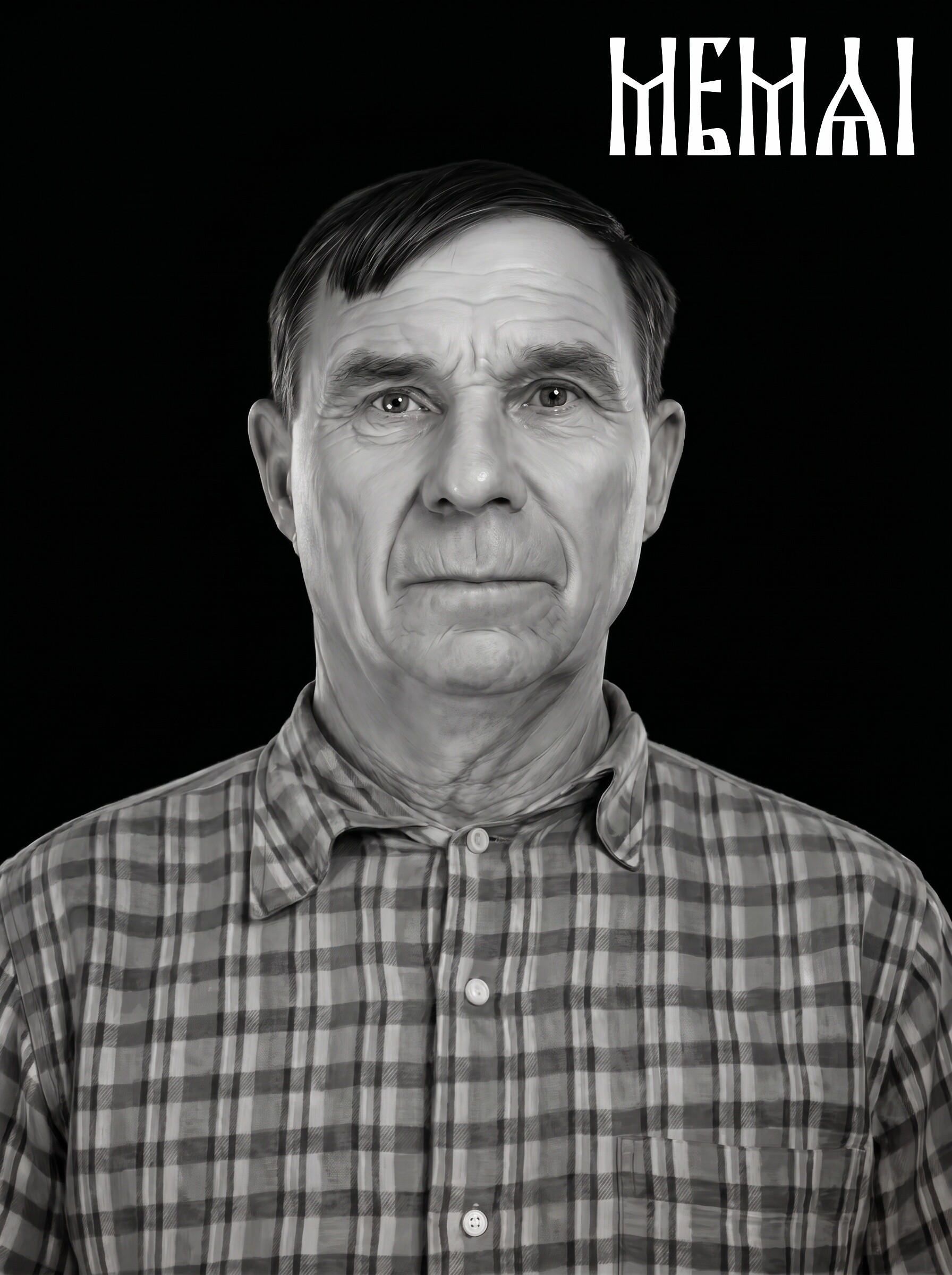 Restored portrait after AI retouching in MemAI Studio, example 21