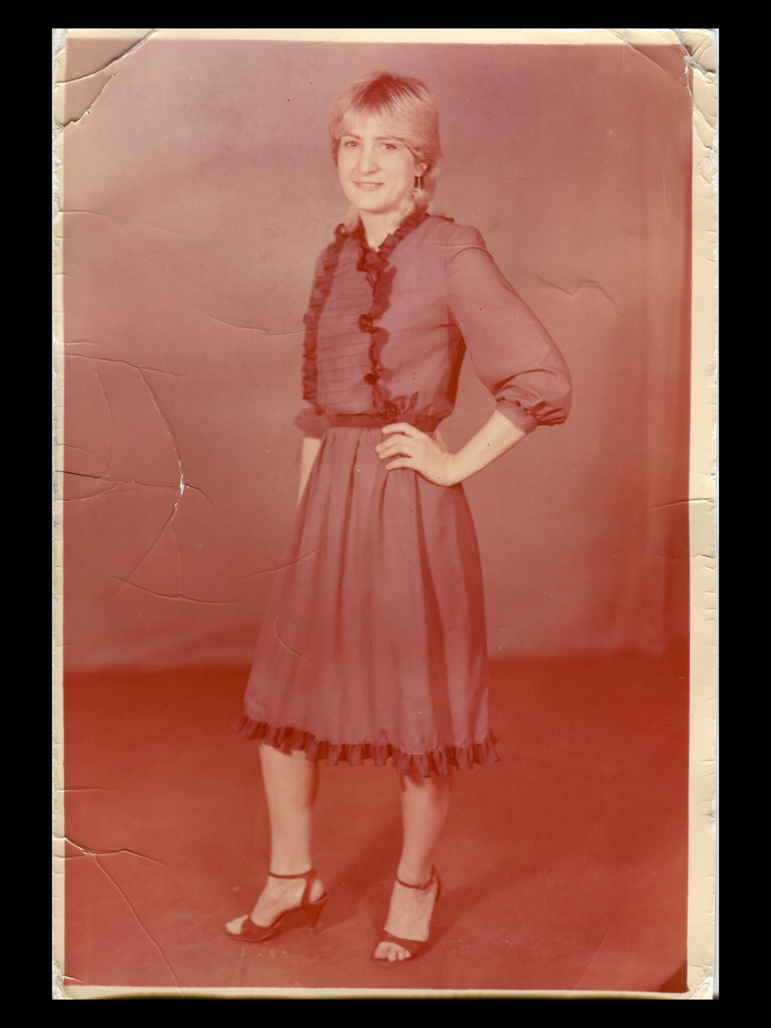Portrait before AI retouching for laser engraving, example 24