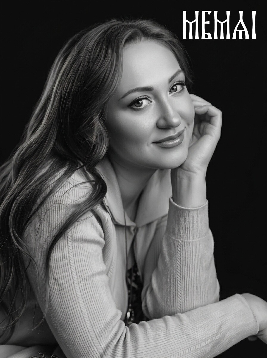 Restored portrait after AI retouching in MemAI Studio, example 25