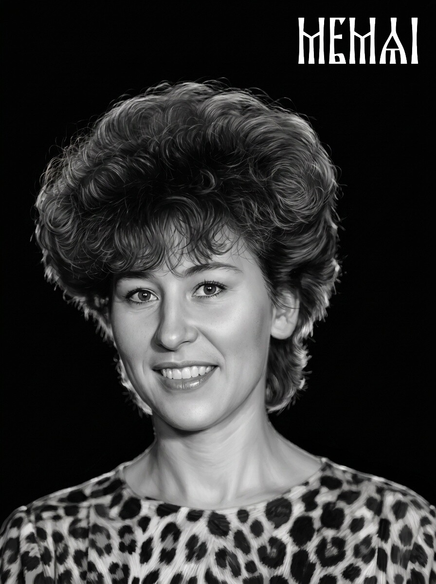 Restored portrait after AI retouching in MemAI Studio, example 27